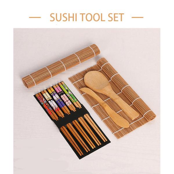25*10*5cm Beginners Bamboo Sushi Making Kit All In One Household Kitchen Tools