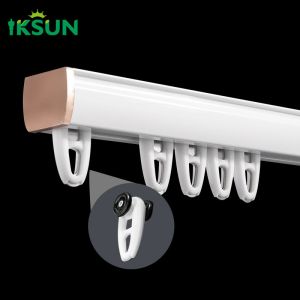 Aluminum Silent Curtain Rail Track 1.0mm Thickness Finish White