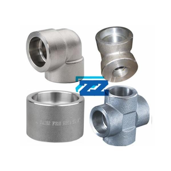 Buy Stainless Steel Socket Weld Pipe Fittings 1 / 8 - 4 Inch Size 9000LB Pressure BS3799 at wholesale prices