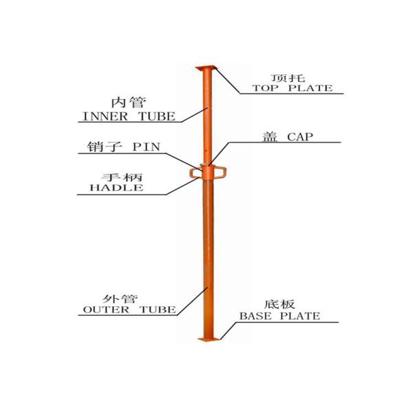 Painted or galvanized surface 3.5-3.9 meters Adjustable Props Jack Adjustable Props Wholesale, Adjustable Steel Props