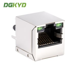 16.9MM height Cat5e Rj45 Lan Jack , vertical RJ45 modular jack with magnetic