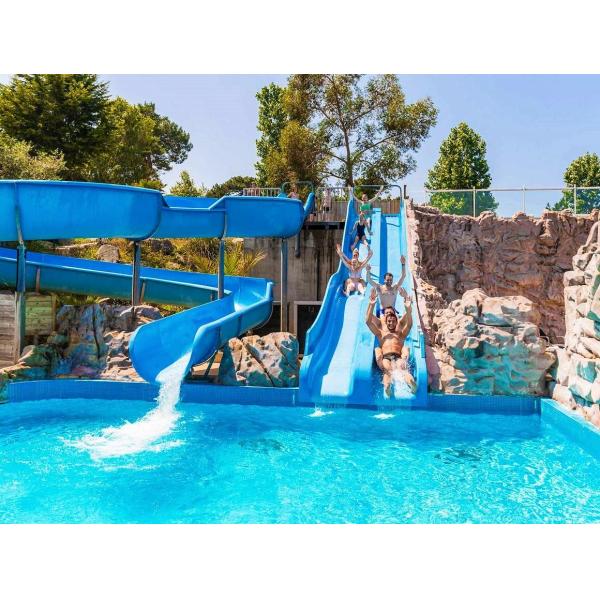 OEM Water Playground Swimming Pool Summer Game Fiberglass Spiral Slide For