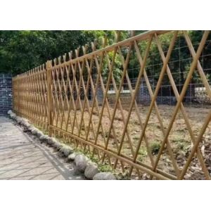 Iron / Galvanized Artificial / Imitation Bamboo Fence In Yellow With Triangle