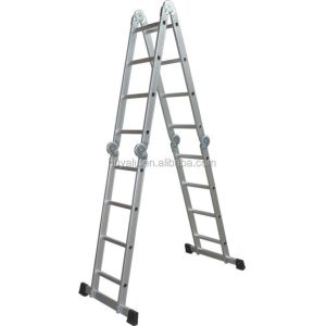 Multipurpose Aluminum Step Ladder Anodized Surface Industrial Aluminum Ladder