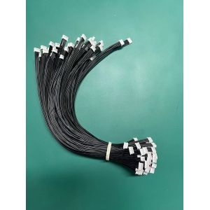 2.54mm Pitch 4 Pin Dupont Cable Assembly UL1007 24awg Black Customized Length
