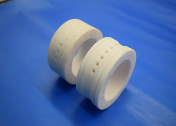 Ivory Color Alumina Zirconia Ceramic Bushing Parts Aluminua Liner / Linear Guide