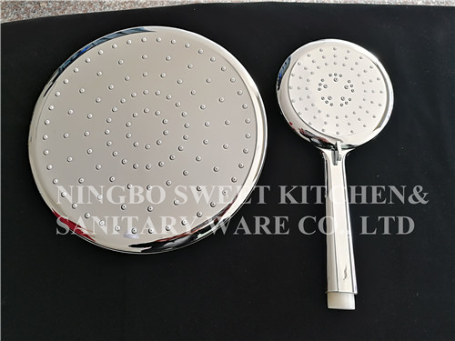 Hot sell Double face Chrome plating shower head hand shower set square overhead