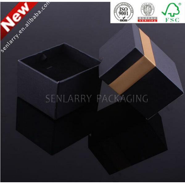 Buy elegant customized black jewelry box with foam insert at wholesale prices