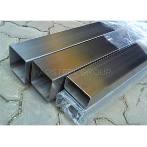 ASTM 304L Stainless Steel Welded Tube , Rectangle Polished Stainless Tube