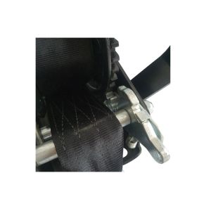 Black Portable Hand Winch With Brake 545kg Capacity With One Year Warranty