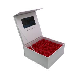 Presentation Marketing Greeting Gift Flower Jewelry Ring Lcd Screen video box