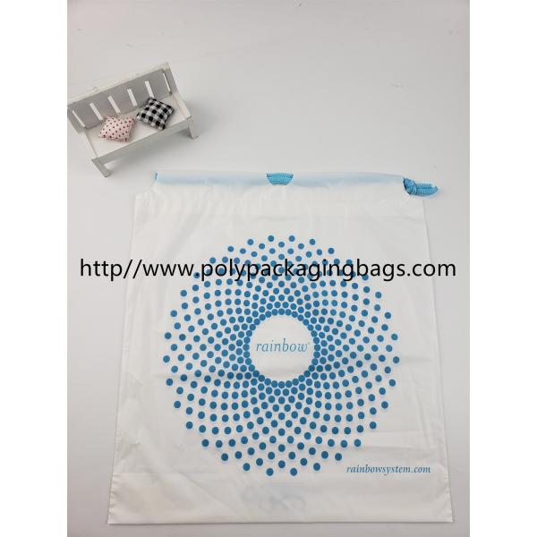Custom Printed Small Apple Drawstring Plastic Bags With Cotton Pull Rop