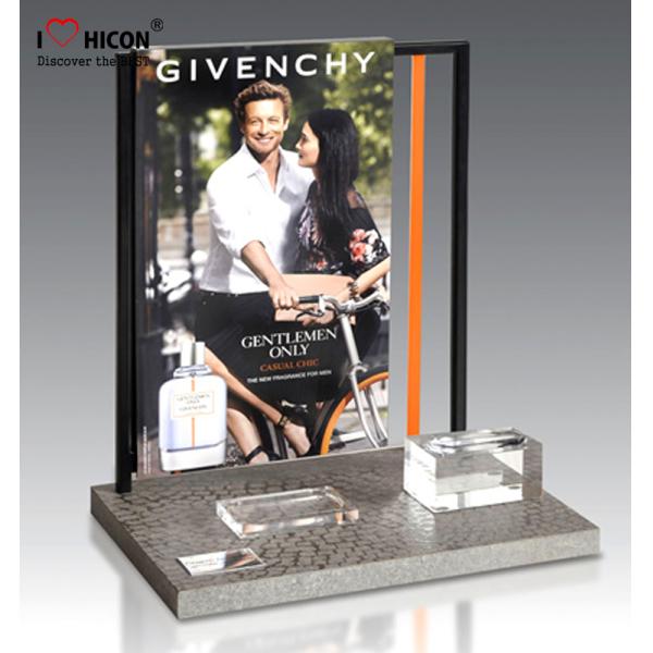 Lighting Makeup Display Stands Acrylic , Perfume Cosmetic Display Units Countertop