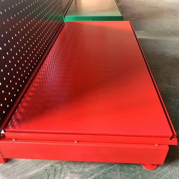 Heavy Duty Customizable Supermarket Metal Shelves Adjustable Shelves And Height