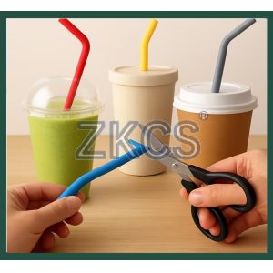 China Reusable Silicone Straw – Flexible, Cuttable, and Eco-Friendly Drinking Solution on sale