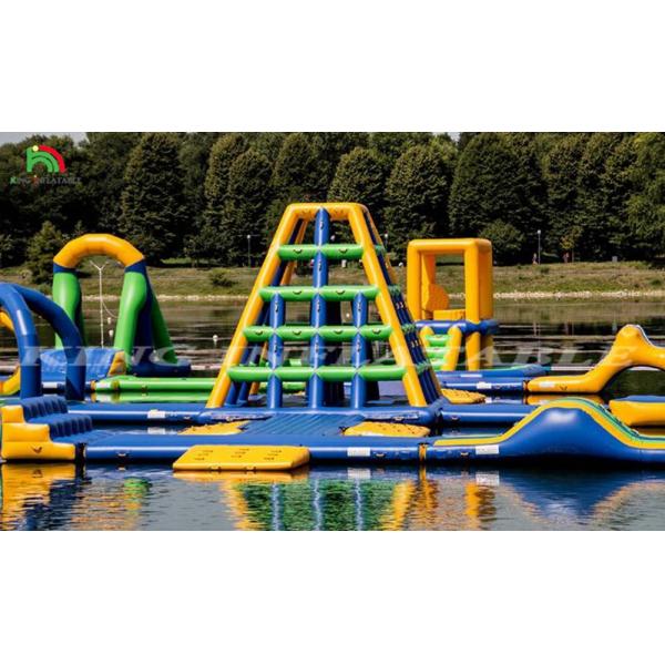 Inflatable Water Park Equipment Floating Slide Trampoline