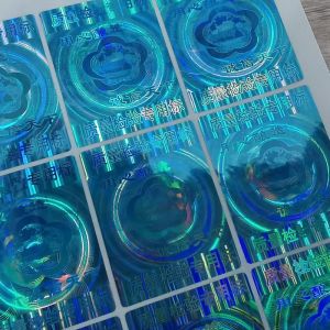 Laser Die Cut Holographic Vinyl Sticker Security Hologram Adhesive