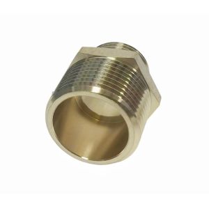 Male 3/8 NPT X 1/2NPT Thread Brass Pipe Fitting Hex Pipe Nipple JIS ANSI