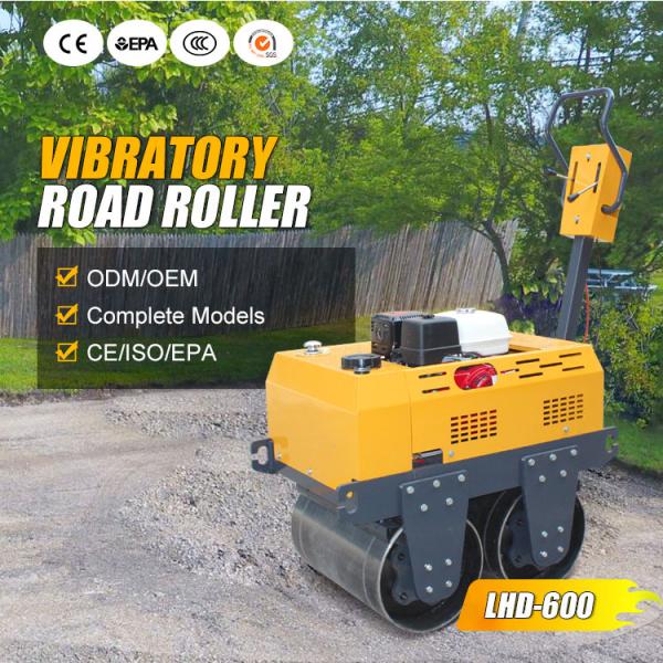 New Small Vibratory Road Roller Gasoline Engine Mini Asphalt Double Drum Road Roller for Sale