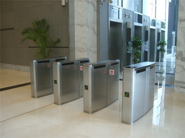 OEM / ODM Intelligent Flap Barrier Gate Access Control Turnstiles For School / Bank 0