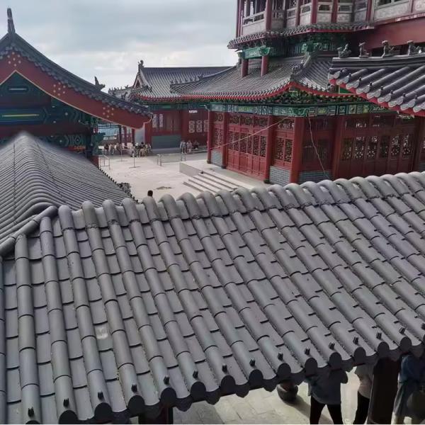 Buy Chinese Buddhist Monastery Building Temple Roof Tiles Matt Surface Clay Roof Decoration at wholesale prices