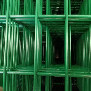 Green Customizable 2x2 Welded Wire Mesh Fence Panels Pvc Welded Wire Mesh Fence