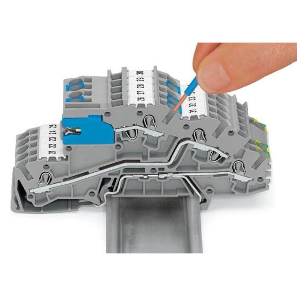 WAGO Din Rail Mounted Terminal Blocks For Multi Layer Electrical Installation