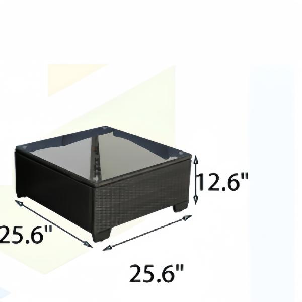 Garden Furniture Rattan Sofa Set Rope Outdoor Leisure Sofa Set Black Wicker Setsrn Set