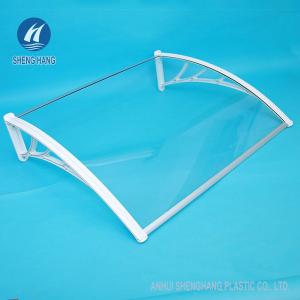 China Plastic Support Frame Solid Polycarbonate Panel Awning For Home And Business on sale