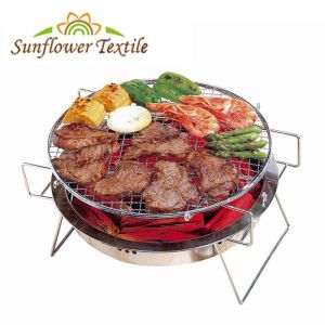 China 30x20cm Stainless Steel Barbecue Charcoal Grill Round Mini Folding on sale