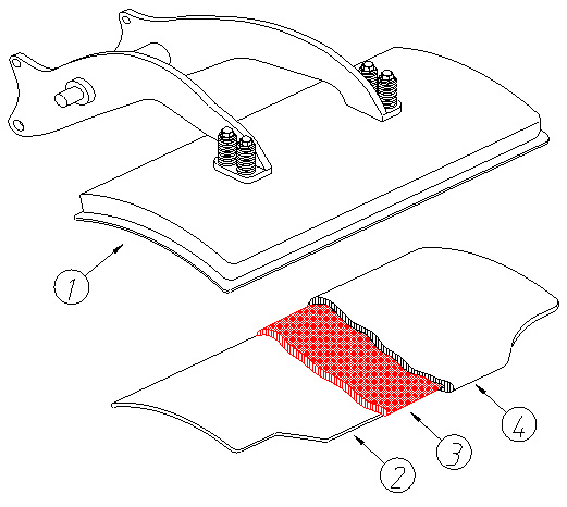 Metal Pad Laundry Equipment Parts For Body Bossom Press PN HH068 Stainess Steel Wool