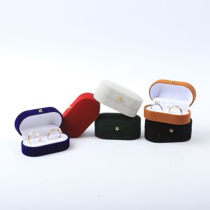 Custom Velvet Ring Box Packaging For Wedding And Engagement Jewelry