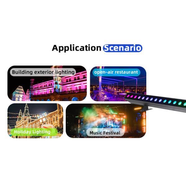 24*2W LED Washer Wall Light Outdoor IP65 Waterproof RGBW Colorful Building Wall Washer Lights