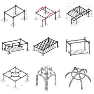Strong And Versatile Stage Roof Truss System For Lighting Audio Equipment And