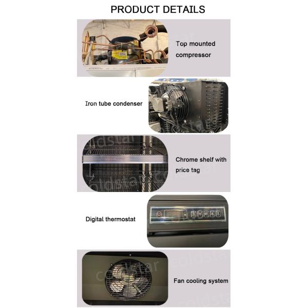 Customize Supermarket Meat Showcase Display Vertical Freezer