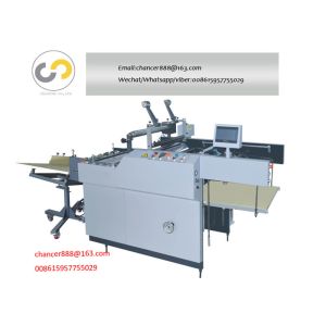 Semi-auto pre-glued and glue-less film laminating machine with PLC control