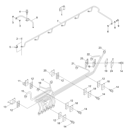 3920595 3903380 R300LC-9S Fuel Manifold For HYUNDAI Excavator Spare Parts