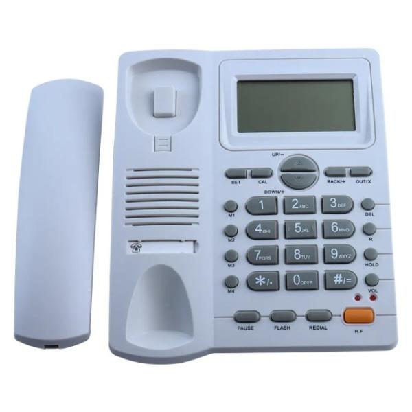 ABS Caller ID Telephone Adjustable LCD Brightness Corded House Phones