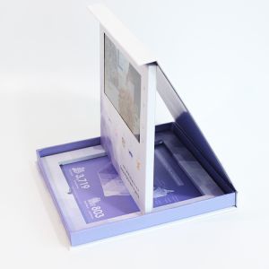 Magnetic Switch Greeting Brochure Card Box Video Packaing Lcd Video Screen 5" 7"
