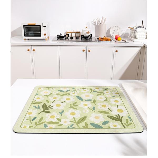 Customized Logo Acceptable Contemporary Design Style Kitchen Countertop Drain Pad