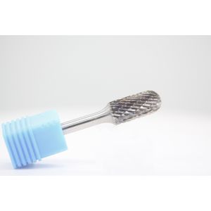 SC-1 carbide Burr 1/4" × 5/8" With 1/4" Shank Dia. Ball Nosed Cylinder Carbide