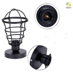 American Retro Restaurant Corridor Iron Cage Black Ceiling Lamp