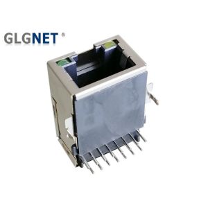 Latch Up LAN RJ 45 Connector LCP Housing Offset Mounting For 10/100 Ethernet