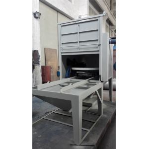 Cart Turntable Type Industrial Sand Blasting Machine 0.75kW Motor Power