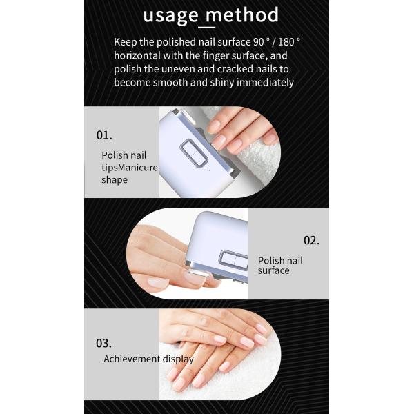 USB Chargeable Electric Baby Nail Cutter with Low Vibration Motor and 360° Rotation