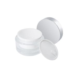 Round 100g Acrylic Cream Jar With Flat Top Lids