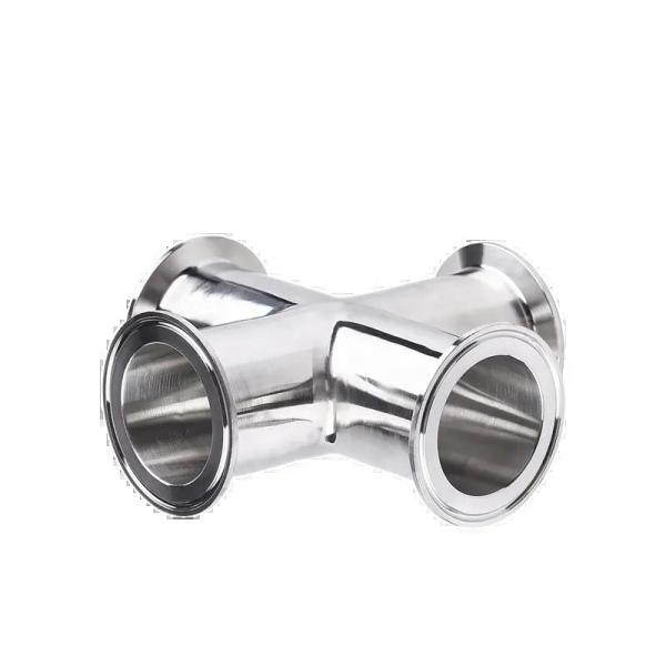 1/4''-6'' Equal 3A DIN Sanitary Quick-Connect Cross 304 Stainless Steel 4-Way Clamp