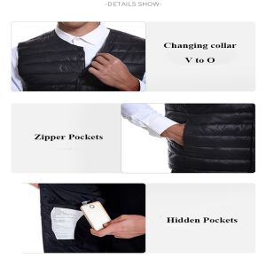 USB Rechargeable Heated Waistcoat Power Bank Heated Vest Outdoor