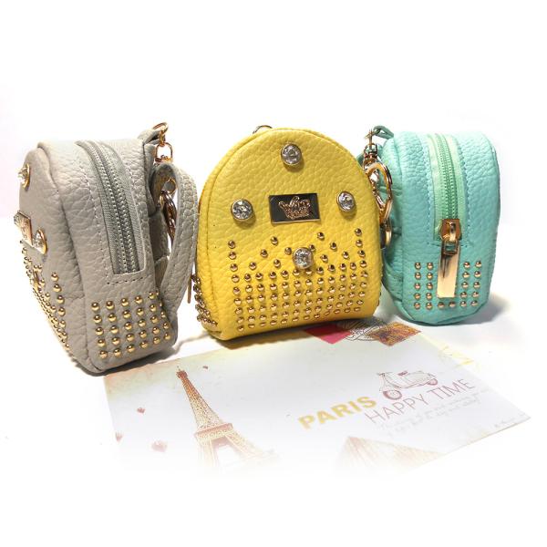 Buy CE Yellow Coach Coin Purse Keychain , 9cm Womens Wallet Keychain at wholesale prices