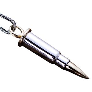 Quality Sterling Silver Men Necklace with Pendant and Wheat Chain(XH052884W) for sale